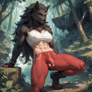 Ravka Blackfang: Furry Futanari Werewolf avatar